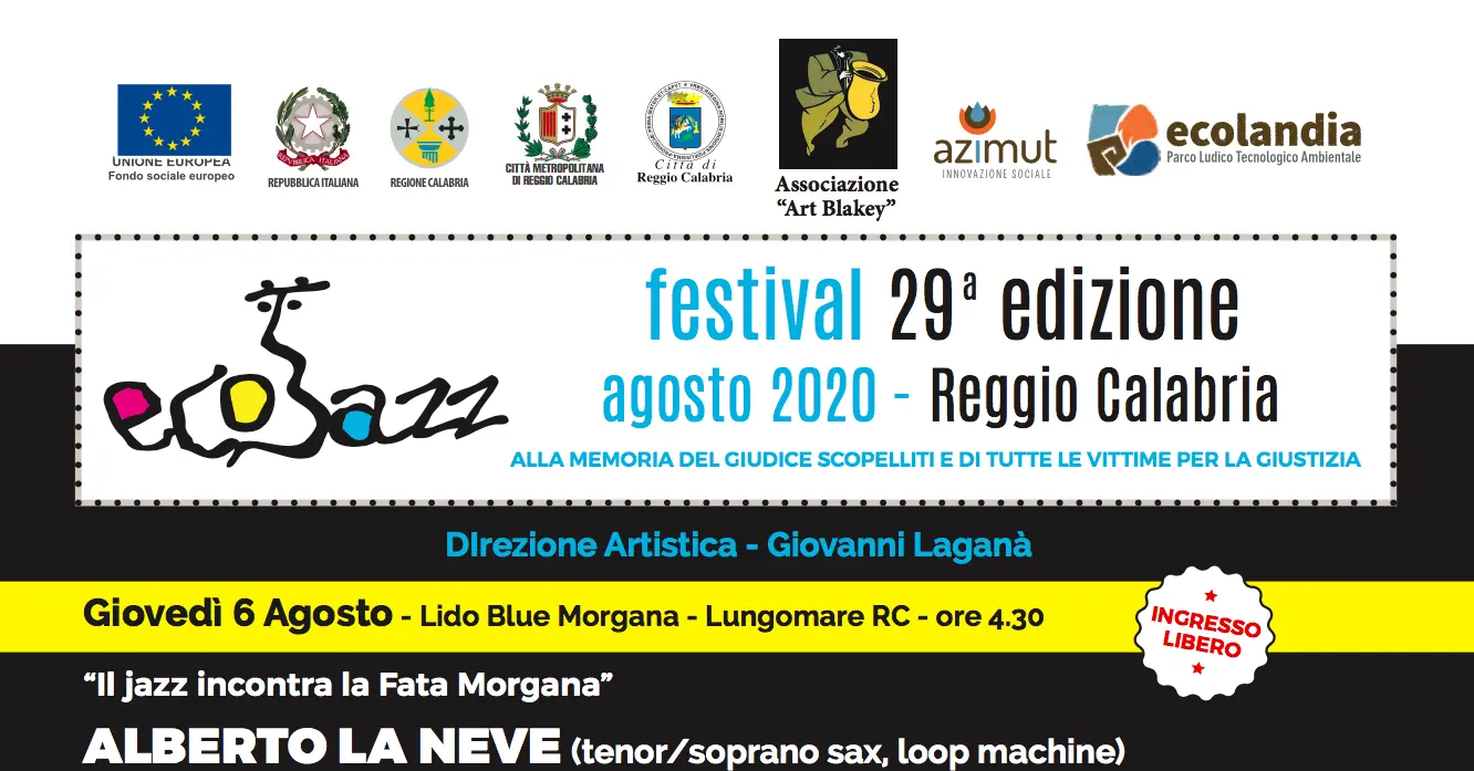 Al via la 29esima edizione di EcoJazz festival ad Ecolandia. Ecco il programma