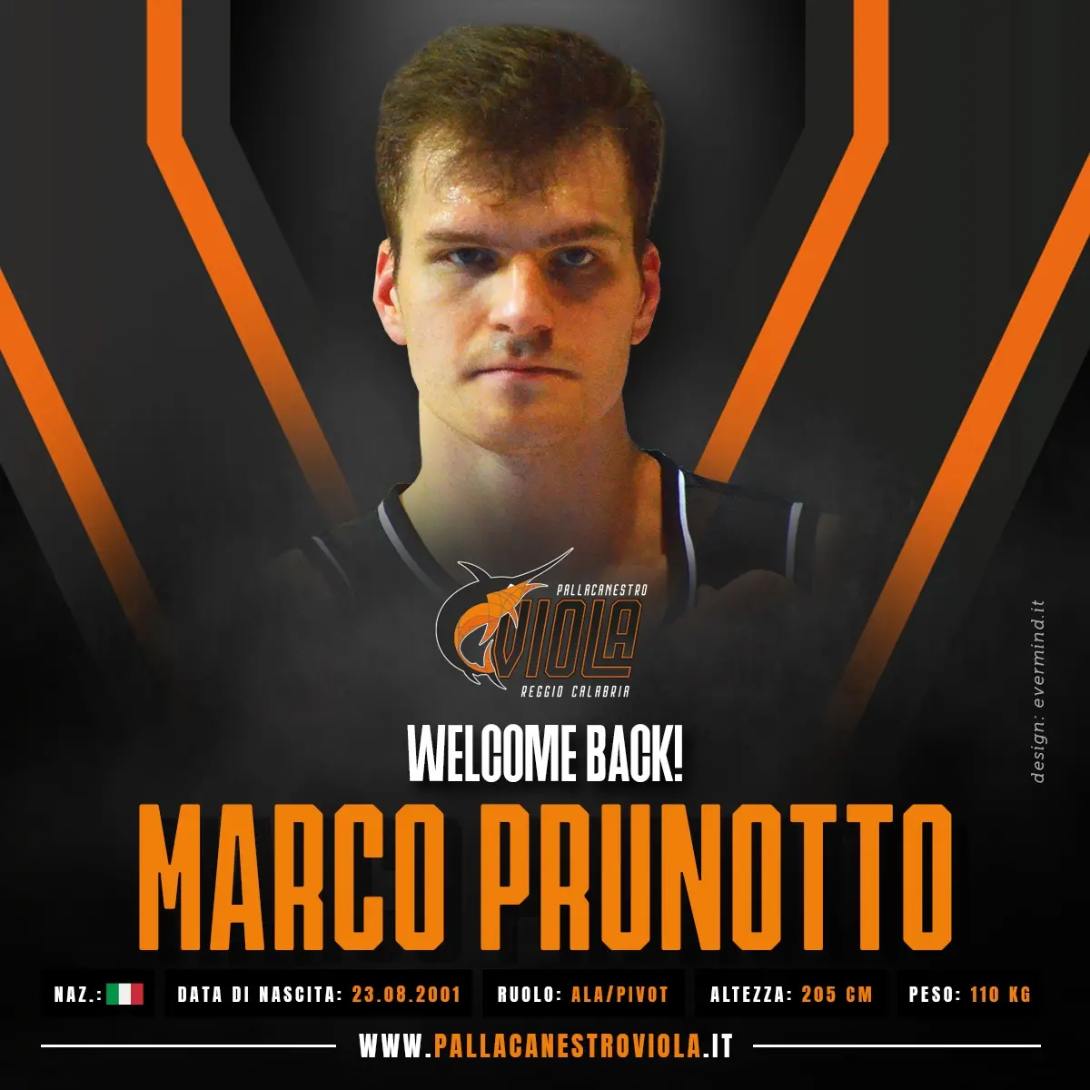 Basket, alla Pallacanestro Viola torna Marco Prunotto