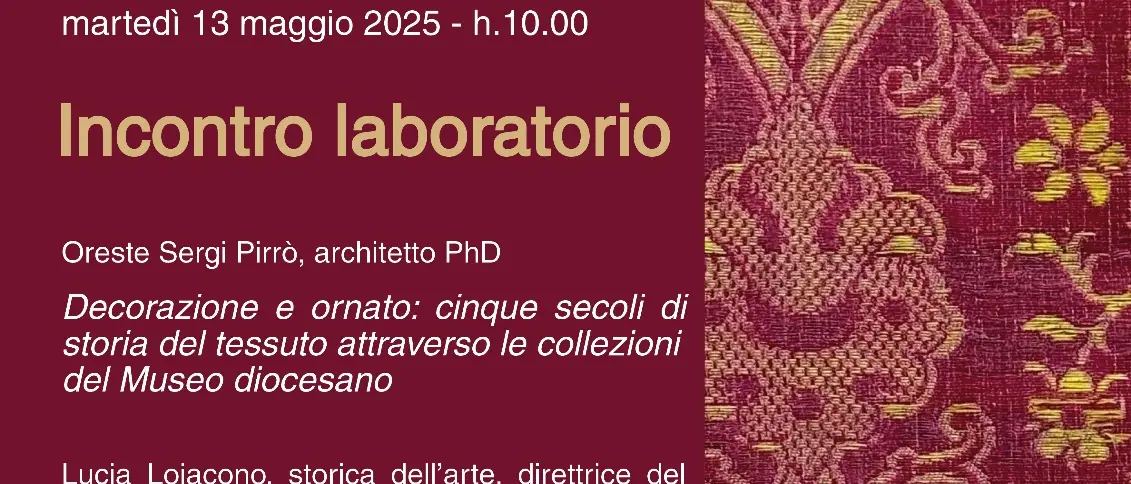 Reggio, al Museo diocesano incontro laboratorio sulla storia del tessuto antico