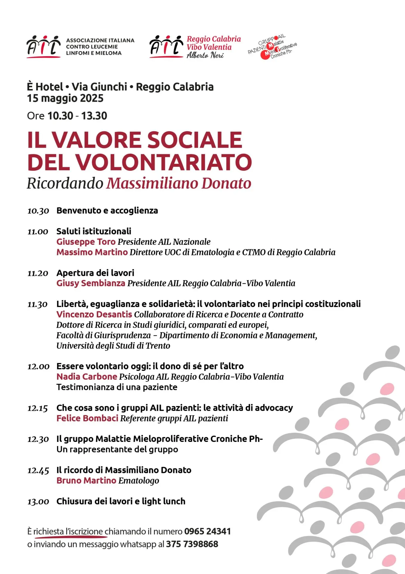 Reggio, incontro dal tema \"Il valore sociale del volontariato - Ricordando Massimiliano Donato\"
