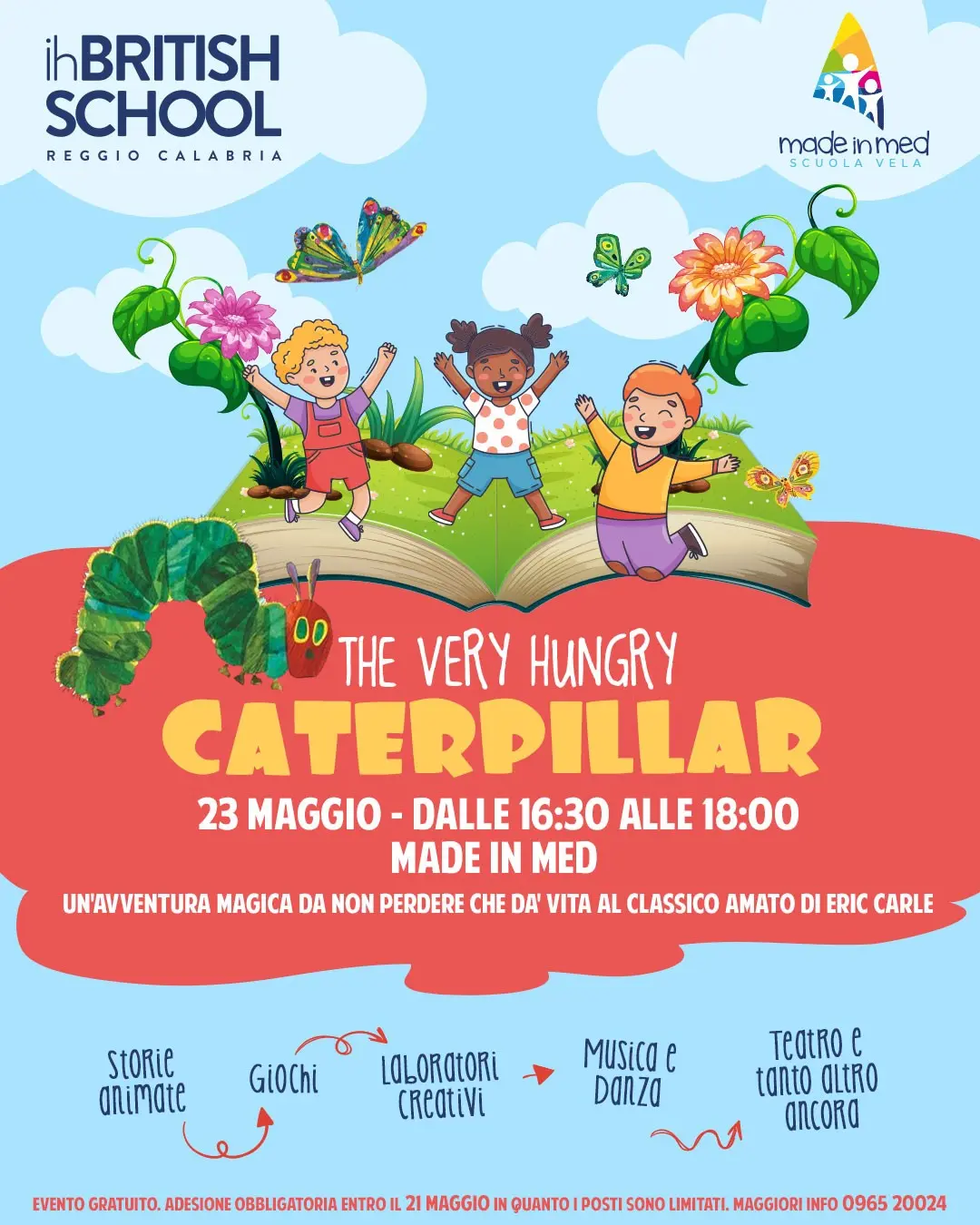 Reggio, \"The Very Hungry Caterpillar” prende vita: un evento per i bambini della scuola dell'infanzia
