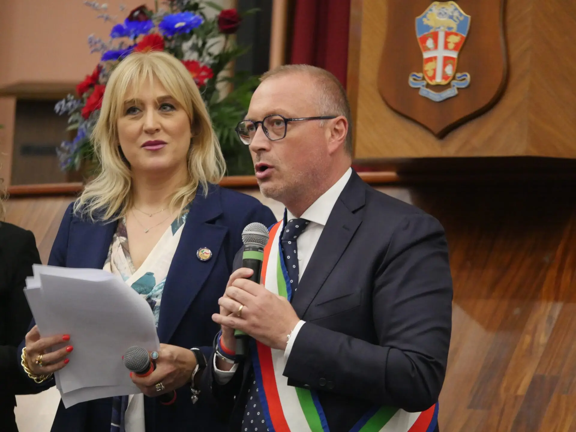 Versace alla cerimonia di consegna delle borse di studio dell'associazione \"Cosimo Giuseppe Fazio\"