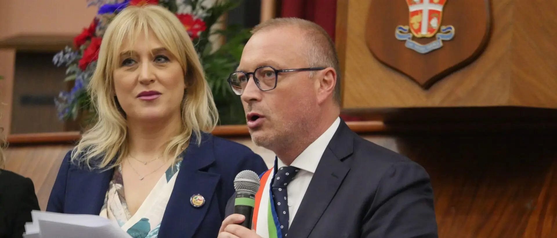 Versace alla cerimonia di consegna delle borse di studio dell'associazione \"Cosimo Giuseppe Fazio\"