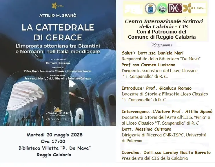 Reggio, il Cis della Calabria presenta il volume \"La Cattedrale di Gerace\"