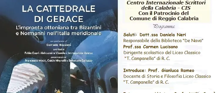 Reggio, il Cis della Calabria presenta il volume \"La Cattedrale di Gerace\"