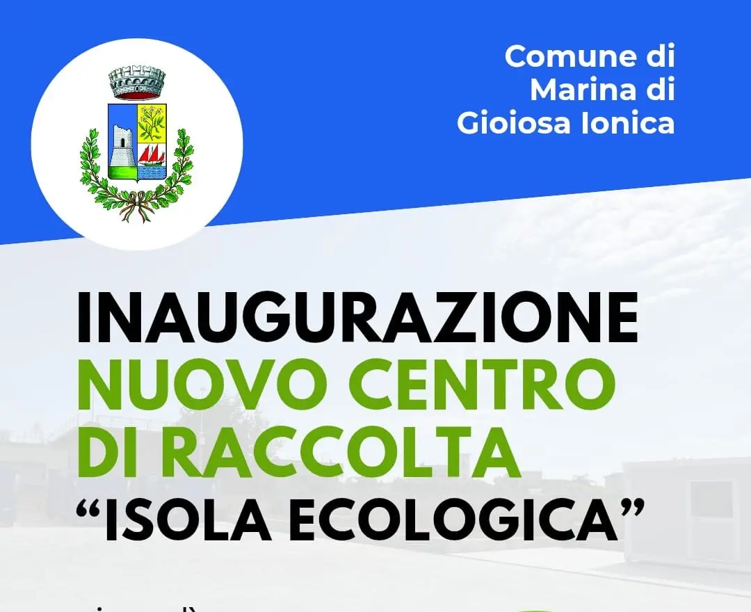 Marina di Gioiosa Ionica , giovedì l'inaugurazione del nuovo Centro di Raccolta Comunale