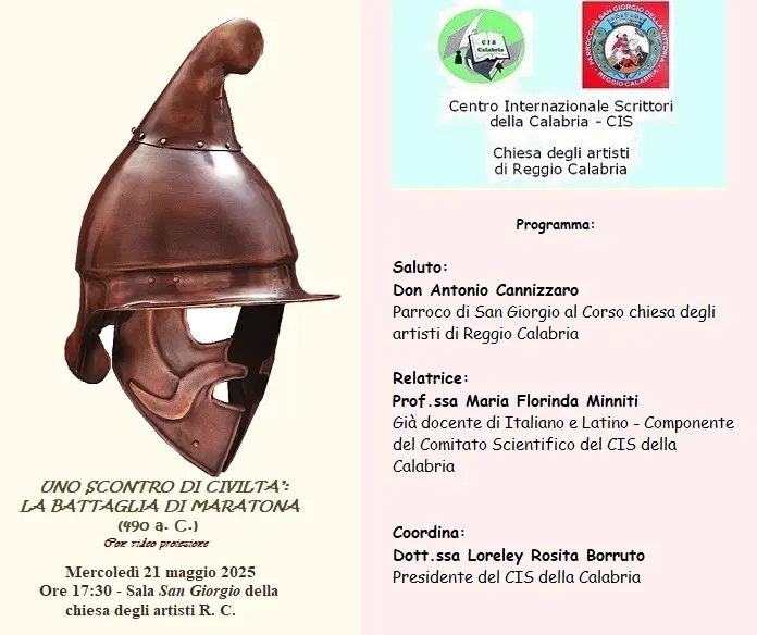 Reggio, il Cis della Calabria promuove la conferenza “Uno scontro di civiltà. La battaglia di Maratona (490 a. C.)”