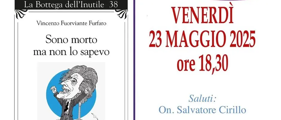 Reggio, il 23 maggio la presentazione del libro “Sono morto ma non lo sapevo” di Vincenzo Furfaro