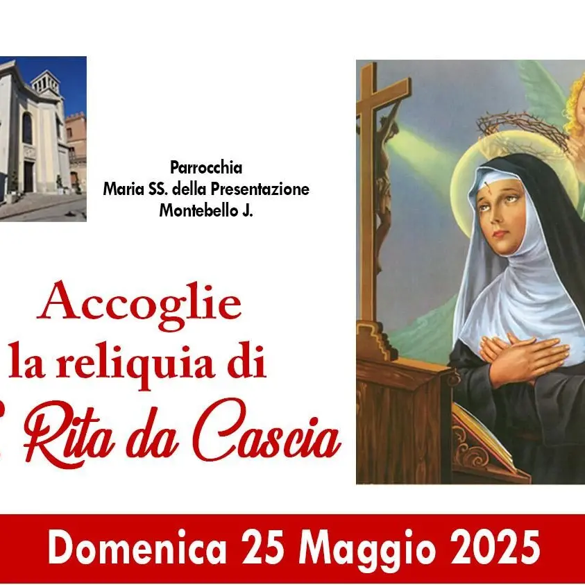 Montebello e Masella accolgono la reliquia di Santa Rita: «Un segno di speranza per tutta la comunità»