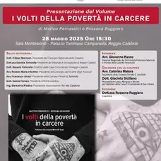 Reggio, presentazione del volume “I volti della povertà in carcere”