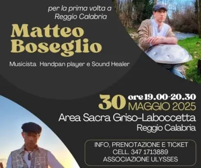 Le tappe reggine del tour del musicista e sound healer biellese Matteo Boseglio
