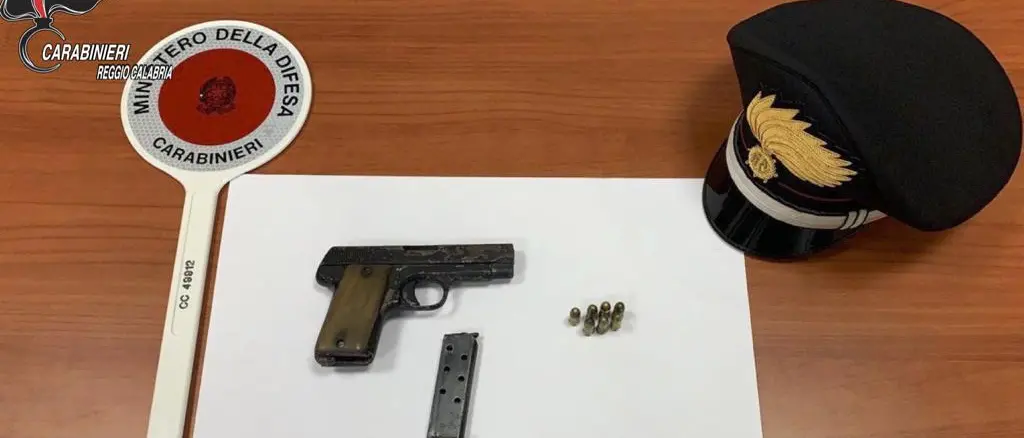 Sequestrata pistola con matricola abrasa occultata nel giardinetto pubblico