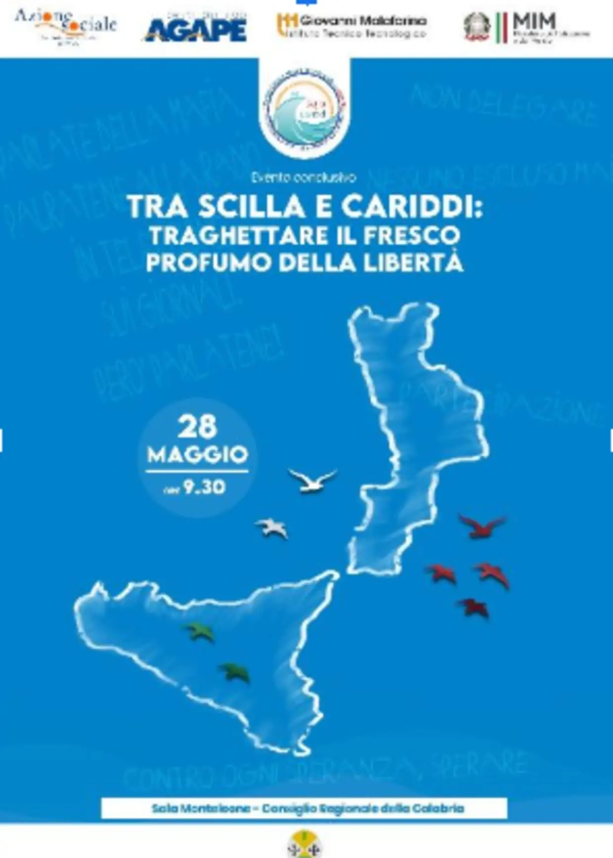 Reggio, evento conclusivo del progetto “Tra Scilla e Cariddi: traghettare il fresco profumo della libertà\"