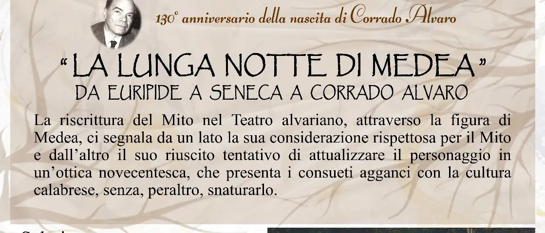 Reggio, il 28 maggio l'incontro dal tema \"La lunga notte di Medea. Da Euripide a Seneca, a Corrado Alvaro\"