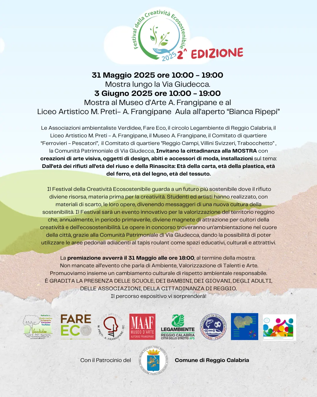 Reggio, tutto pronto per la seconda edizione del Festival della Creatività Ecosostenibile