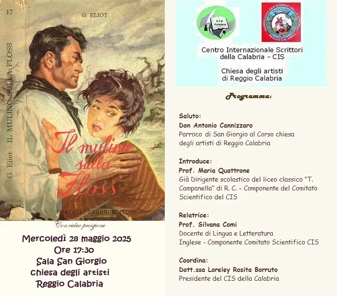 Reggio, presentazione del romanzo “Il mulino sulla Floss”
