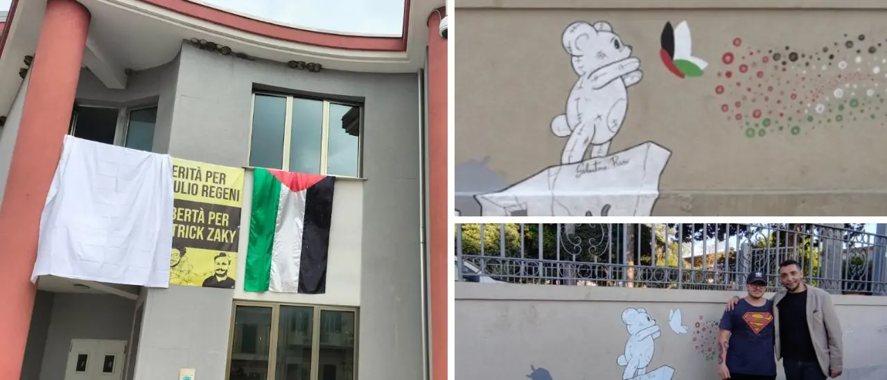 Accanto a una scuola a Cinquefrondi un murales per le vittime palestinesi