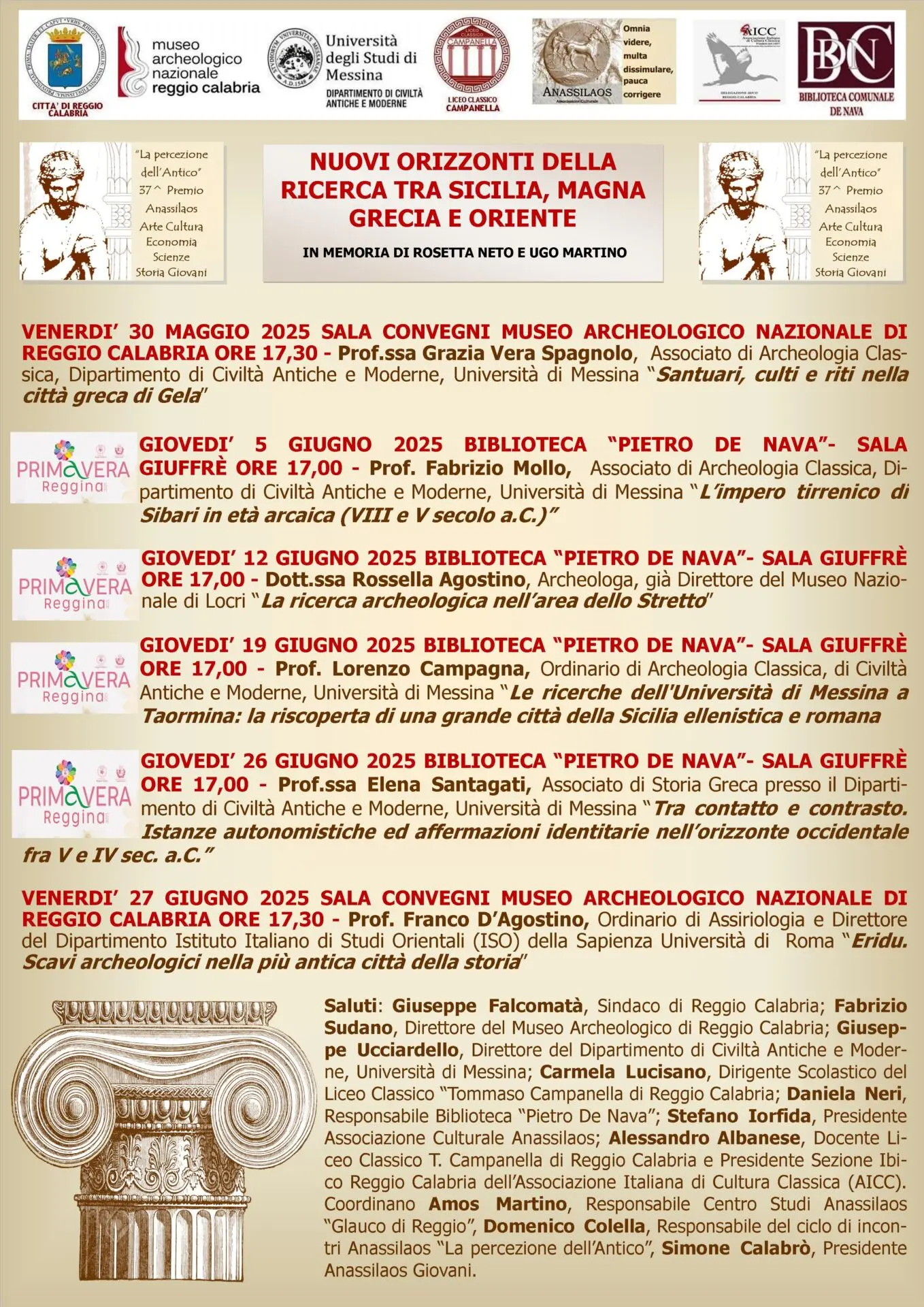 Reggio, al via il ciclo di incontri promossi dall'Anassilaos dedicati all'archeologia