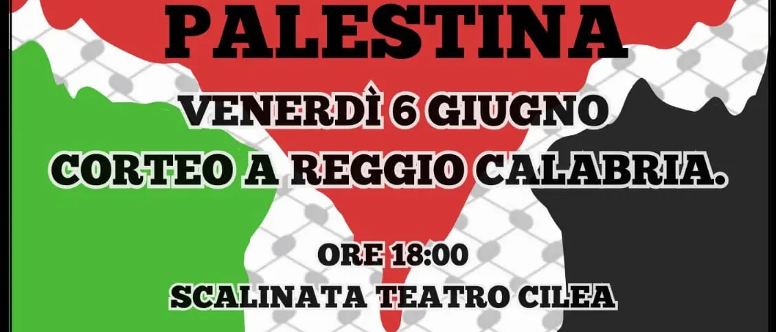 Reggio, il 6 giugno la manifestazione \"Fermiamo il genocidio, per la Palestina libera\"