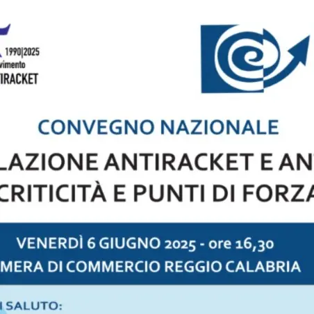 Antiracket e antiusura, il 6 giugno a Reggio il convegno nazionale promosso dalla FAI