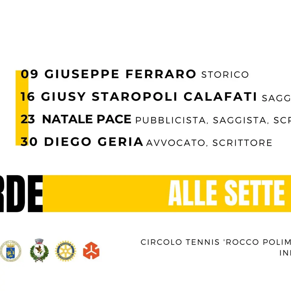 Torna \"Alle sette della sera\", il ciclo d'incontri di giugno del Rhegium Julii