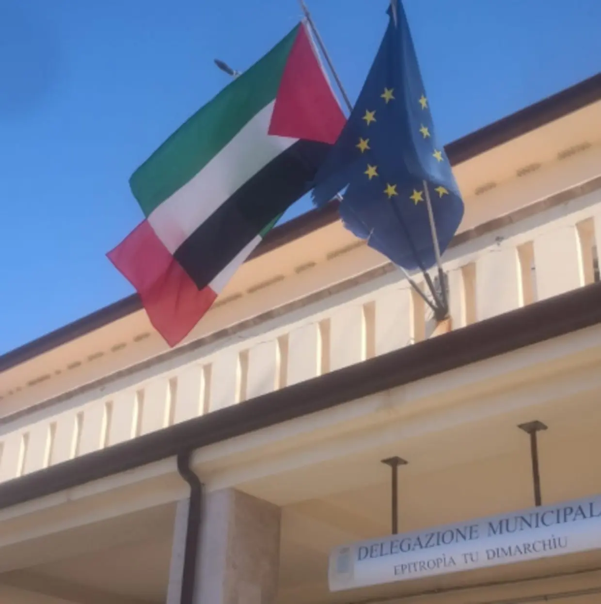 Anche a Condofuri sventola la bandiera Palestinese