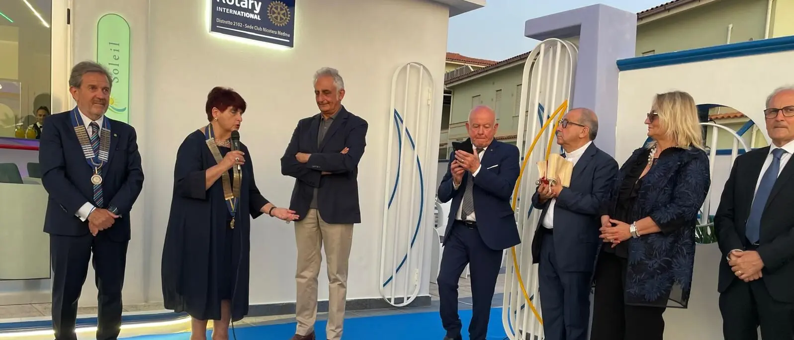 Il Rotary Club Nicotera Medma inaugura la nuova sede a San Ferdinando e accoglie la Governatrice Maria Pia Porcino