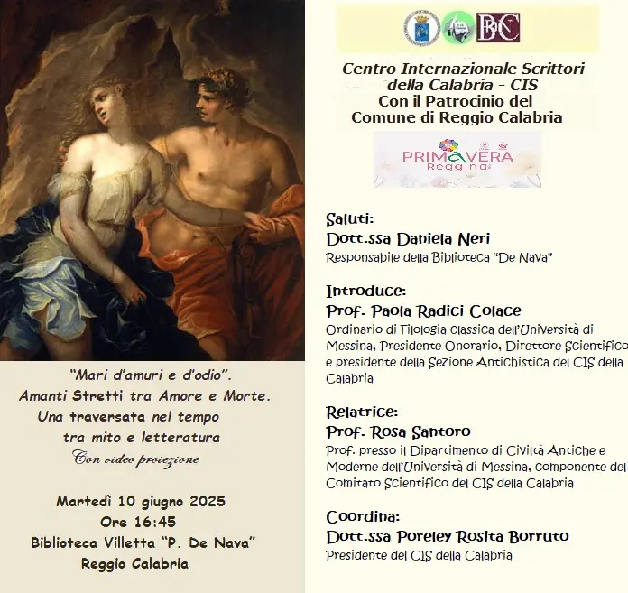 Reggio, il Cis della Calabria promuove la conferenza \"Mari d’amuri e d’odio\"