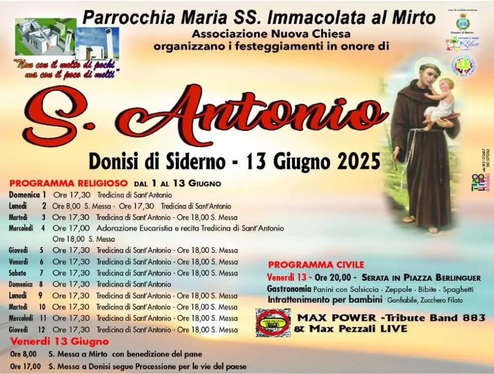 Siderno, domani si concludono i festeggiamenti in onore di Sant'Antonio