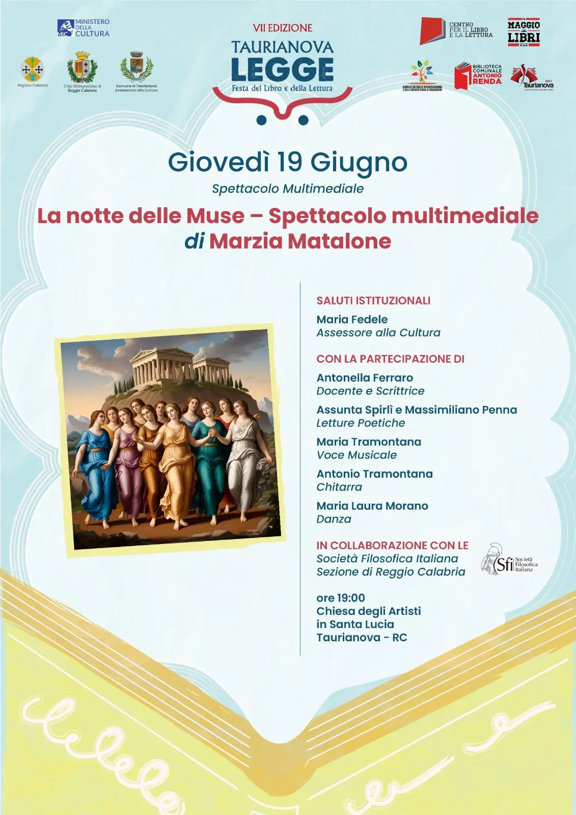 “La notte delle Muse” torna in scena a Taurianova per la VII edizione di “Taurianova Legge”