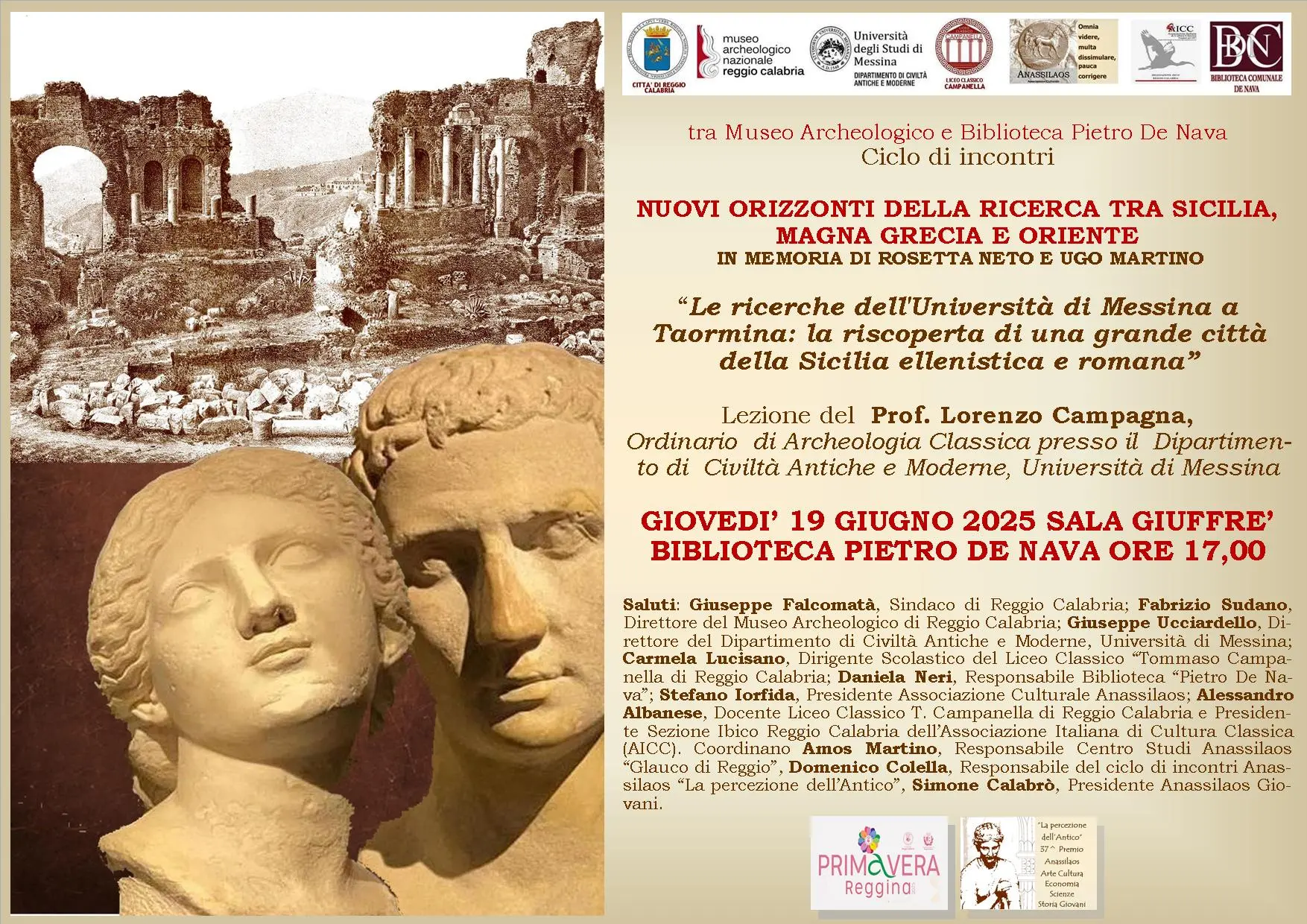 Reggio, il 19 giugno incontro promosso dall'Anassilaos