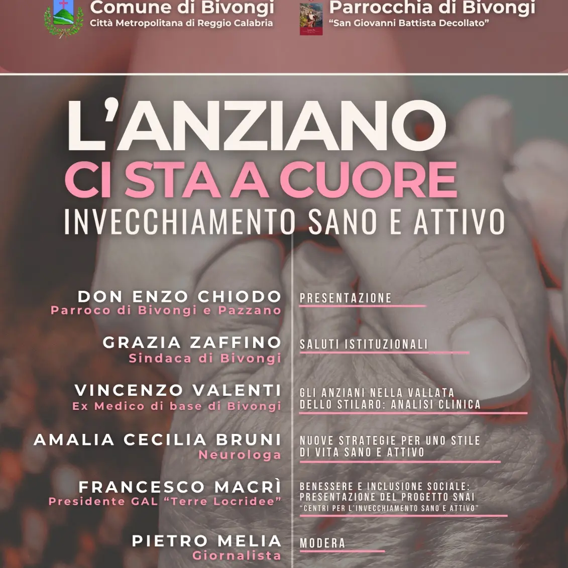 Bivongi, iniziativa di due giorni dedicata al tema dell’invecchiamento sano e attivo