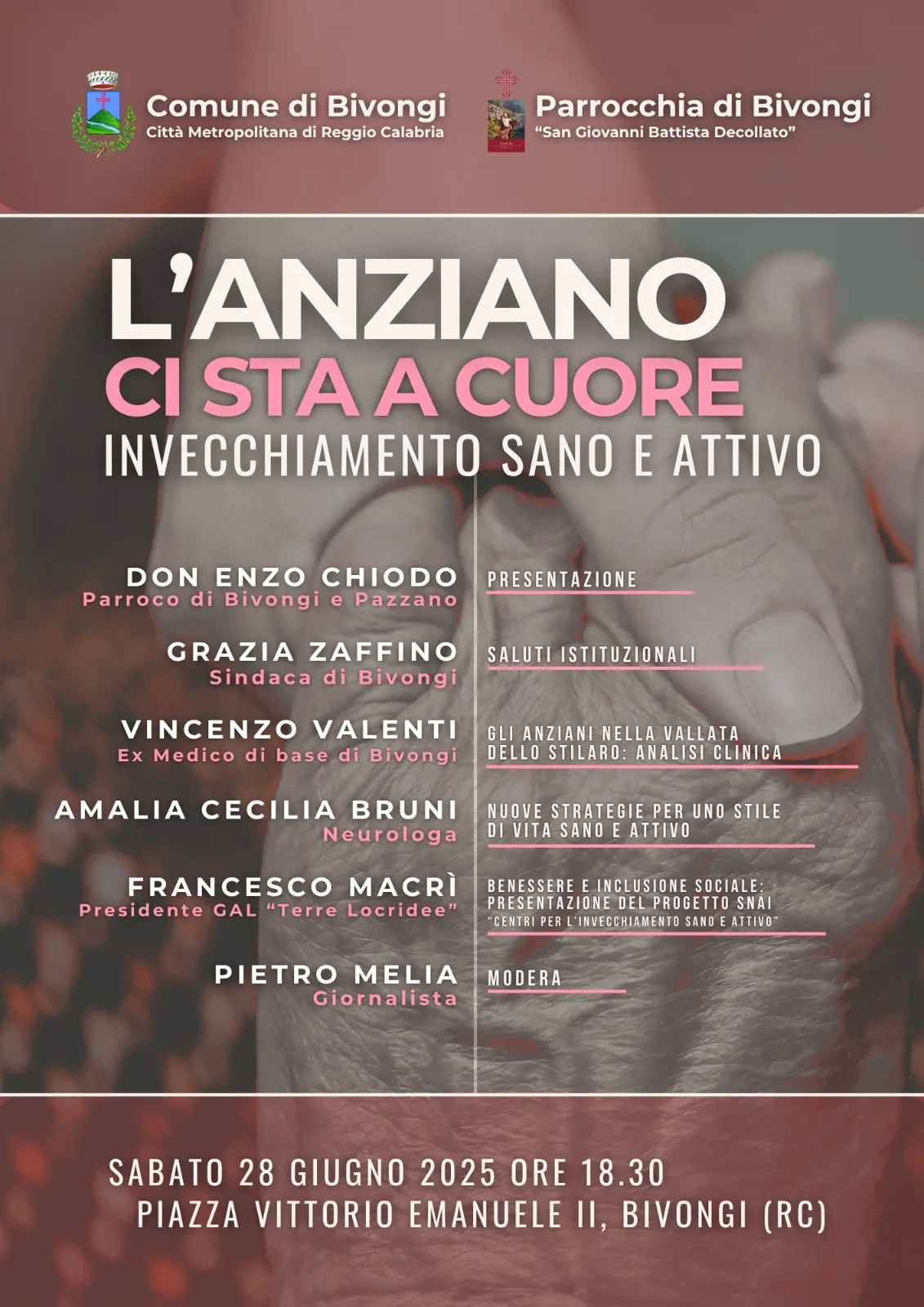 Bivongi, iniziativa di due giorni dedicata al tema dell’invecchiamento sano e attivo