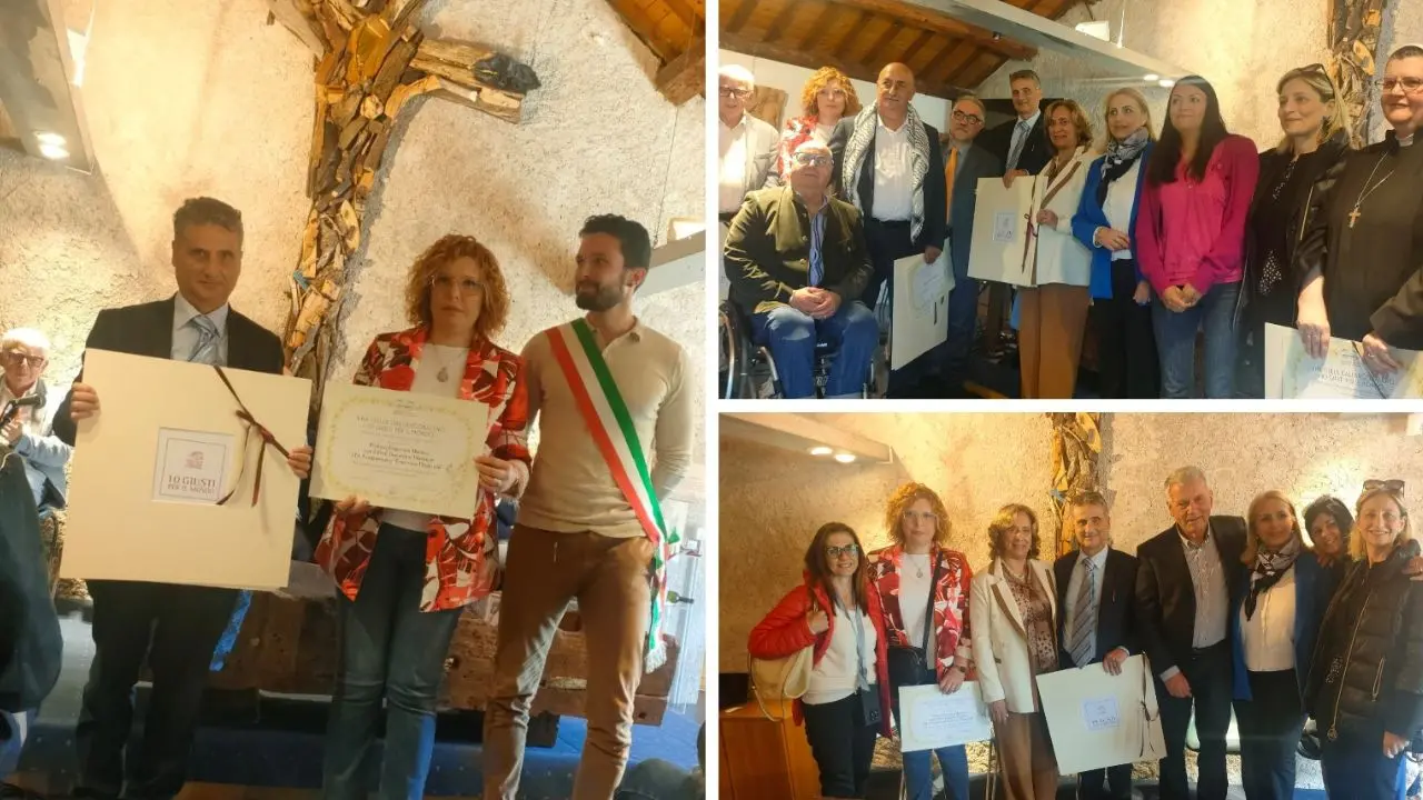 \"Dieci giusti per il mondo\": premiati in Veneto il dirigente scolastico gioiese Domenico Pirrotta e la professoressa Francesca Moricca