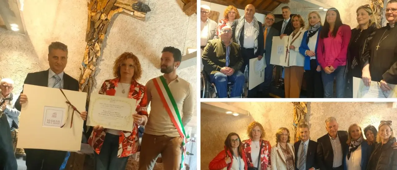 \"Dieci giusti per il mondo\": premiati in Veneto il dirigente scolastico gioiese Domenico Pirrotta e la professoressa Francesca Moricca