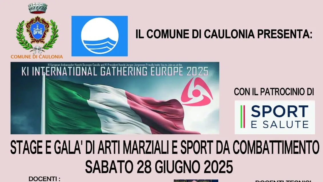 Evento internazionale di arti marziali Kempo a Caulonia, Siderno e Polistena