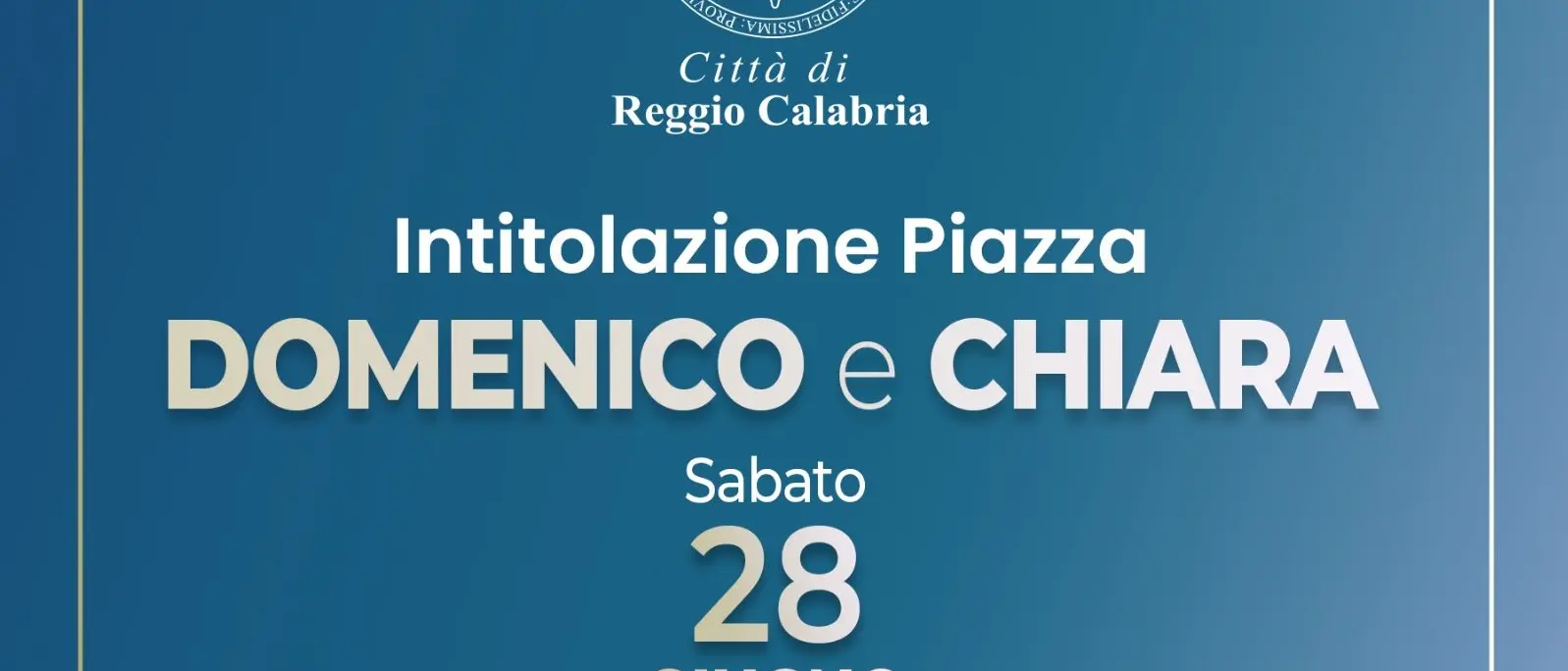 Una piazza di Catona porterà il nome di ‘Domenico e Chiara’