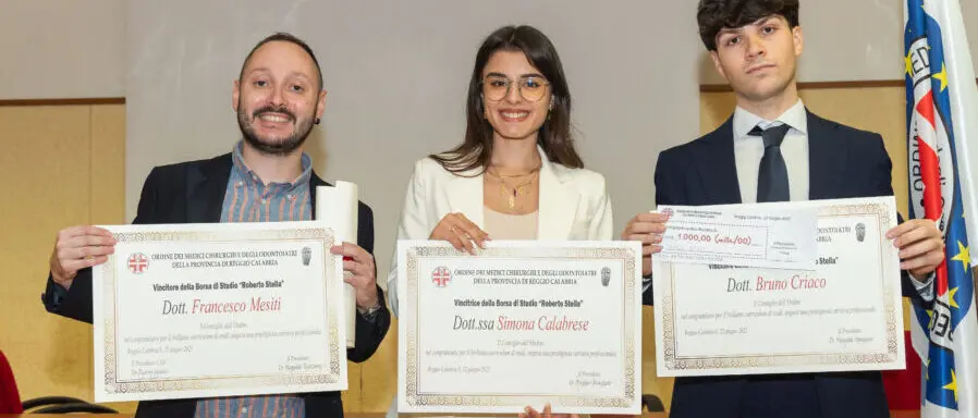 I neo medici reggini vincitori della borsa di studio \"Roberto Stella\"