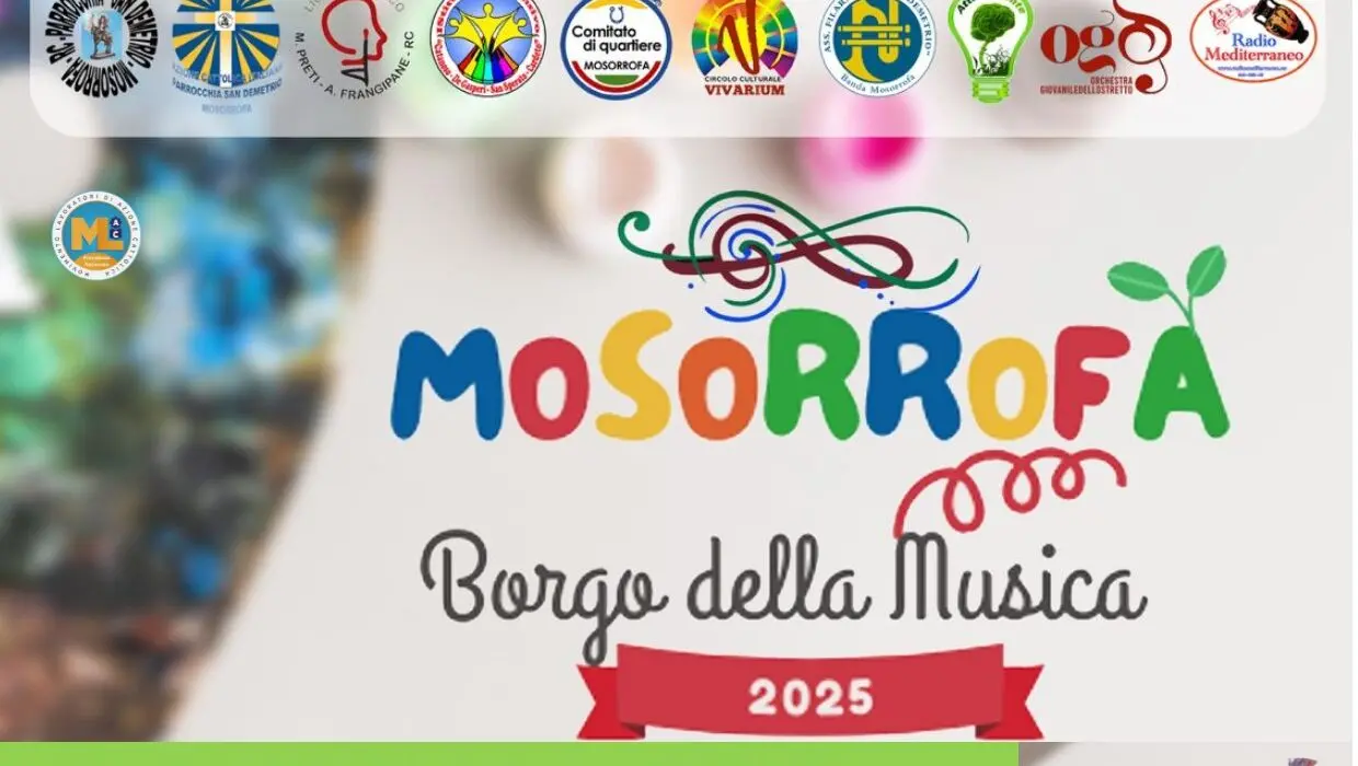 Il 3 luglio a Mosorrofa inaugurazione dei murales del progetto \"Borgo della Musica\"