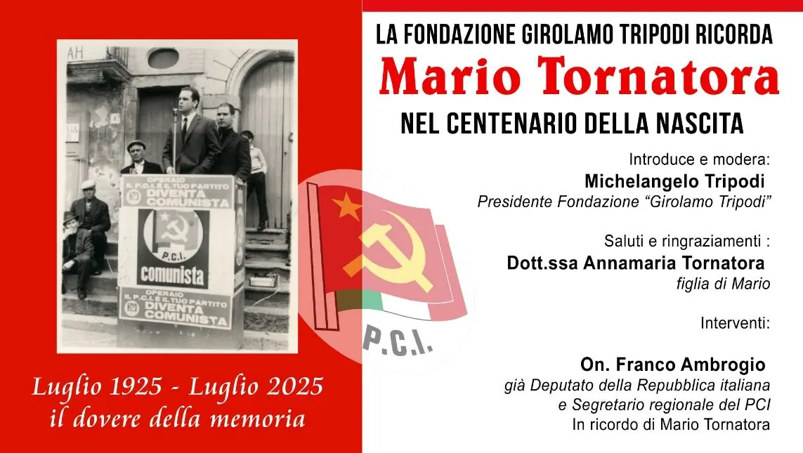 Centenario di Mario Tornatora, un ricordo tra memoria civile e impegno comunista nella sala del Consiglio Regionale