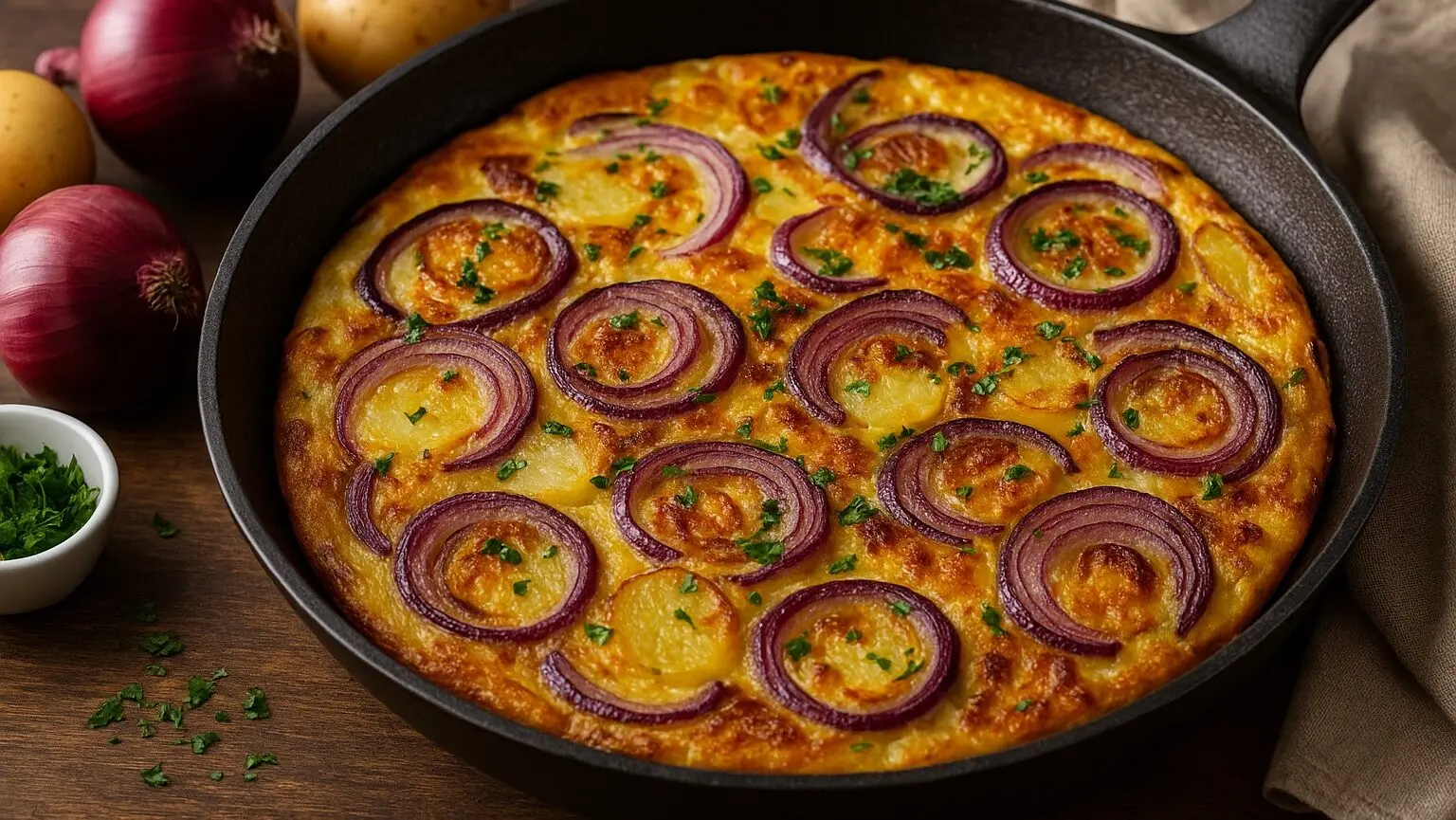 LA RICETTA DEL GIORNO | Frittata di cipolle rosse di Tropea e patate