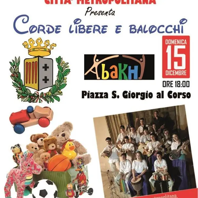 Piazza S. Giorgio al corso: musica e giocattoli per i bimbi meno fortunati