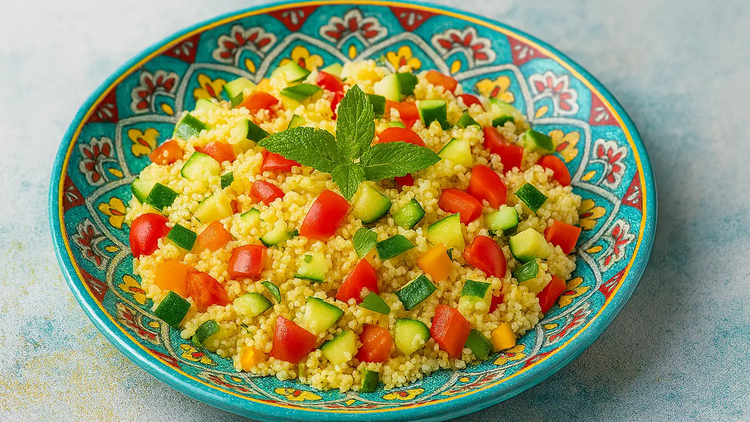 LA RICETTA DEL GIORNO | Cous Cous estivo con verdure croccanti e menta fresca