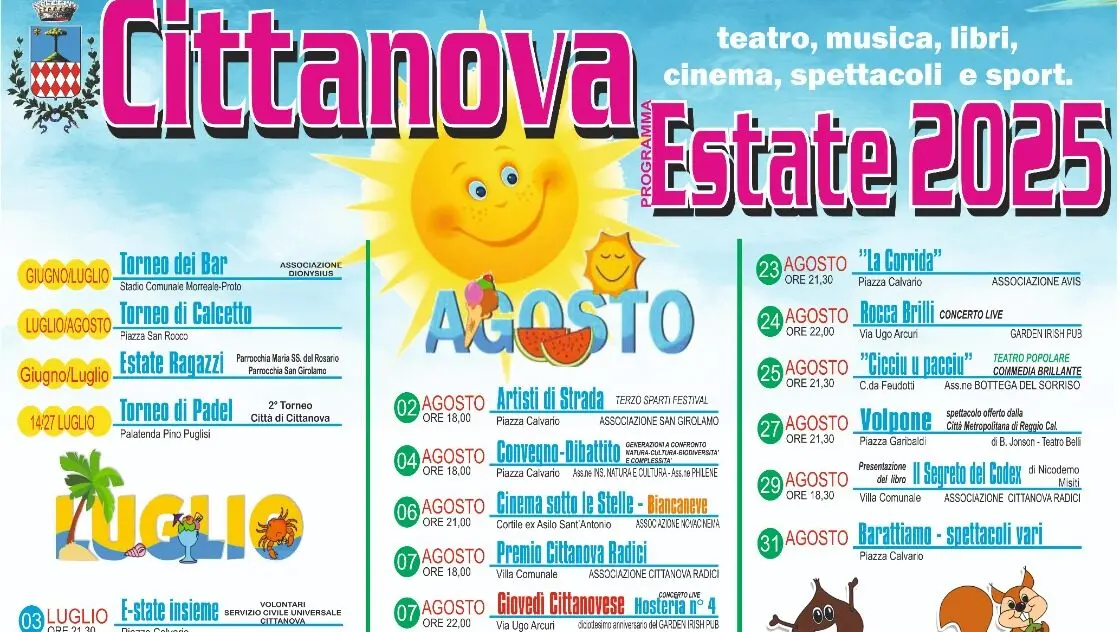 Cittanova svela il ricco programma di \"Estate 2025\"