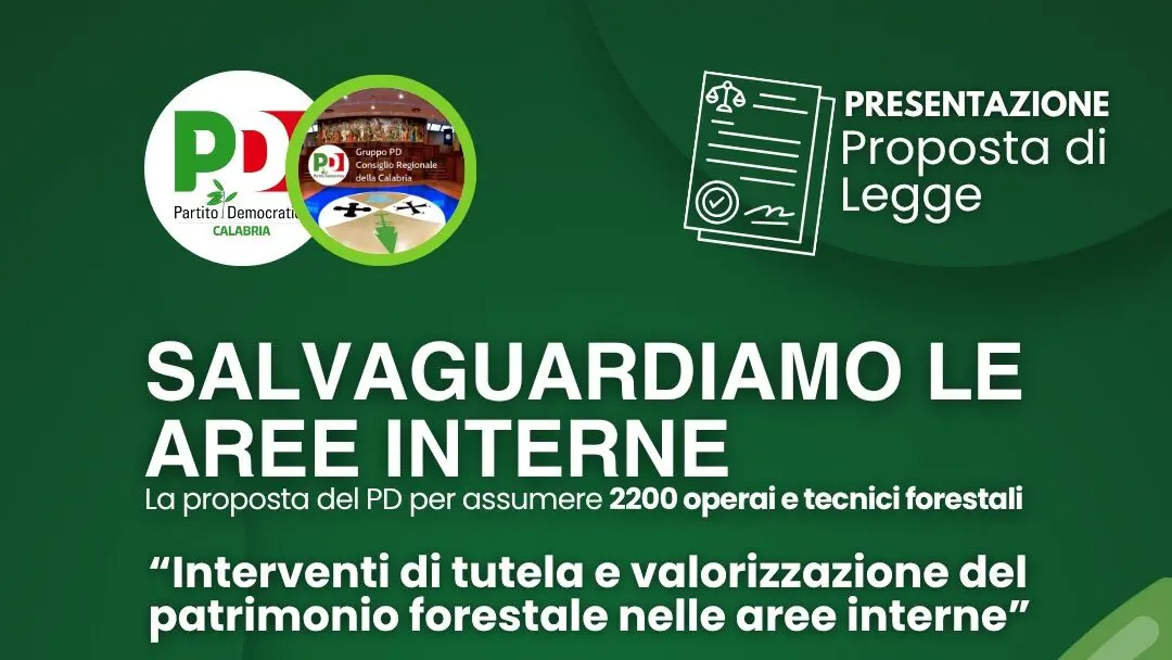 “Salvaguardiamo le aree interne”, il Pd presenta la proposta di legge per 2.200 nuovi addetti forestali
