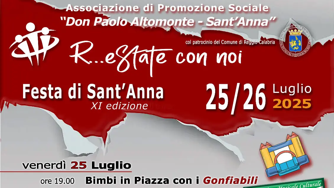 Reggio, ritorna la \"Festa di Sant'Anna\"