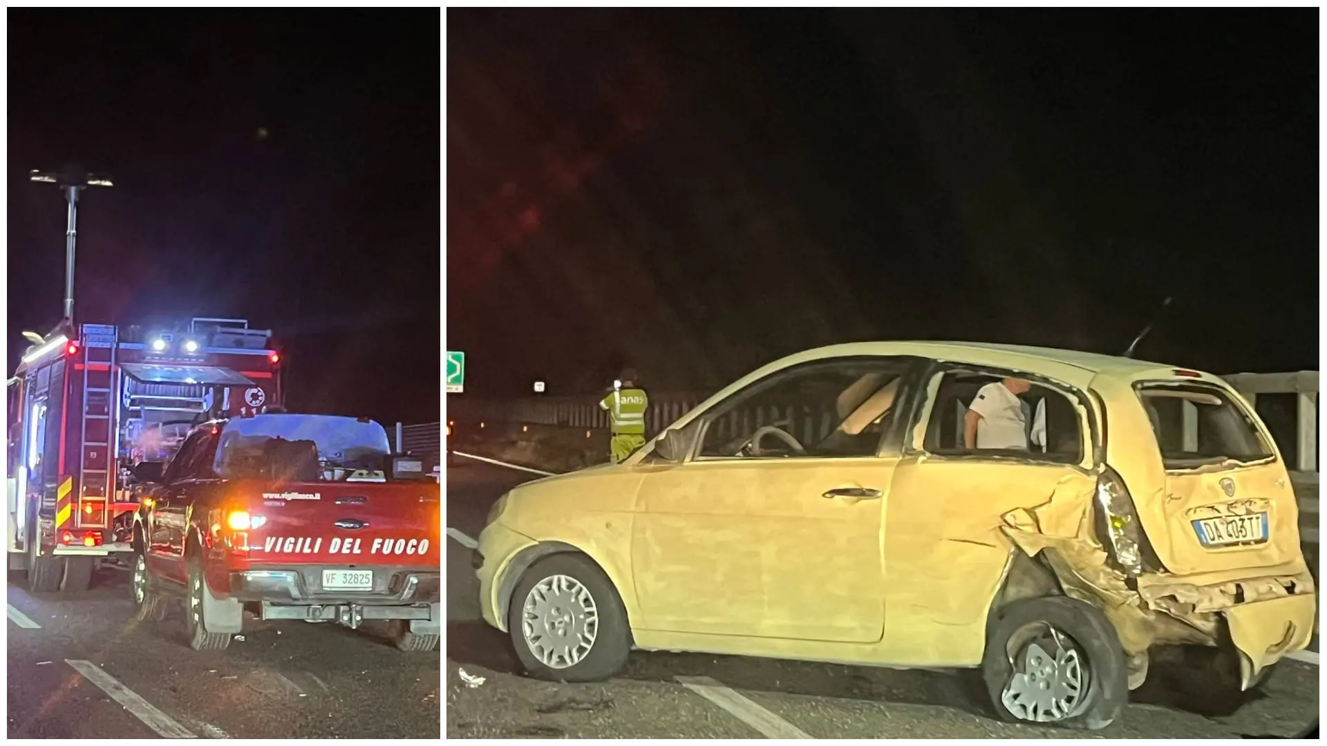 Incidente nella notte sull’autostrada del Mediterraneo: auto si ribalta poco prima dello svincolo per Reggio