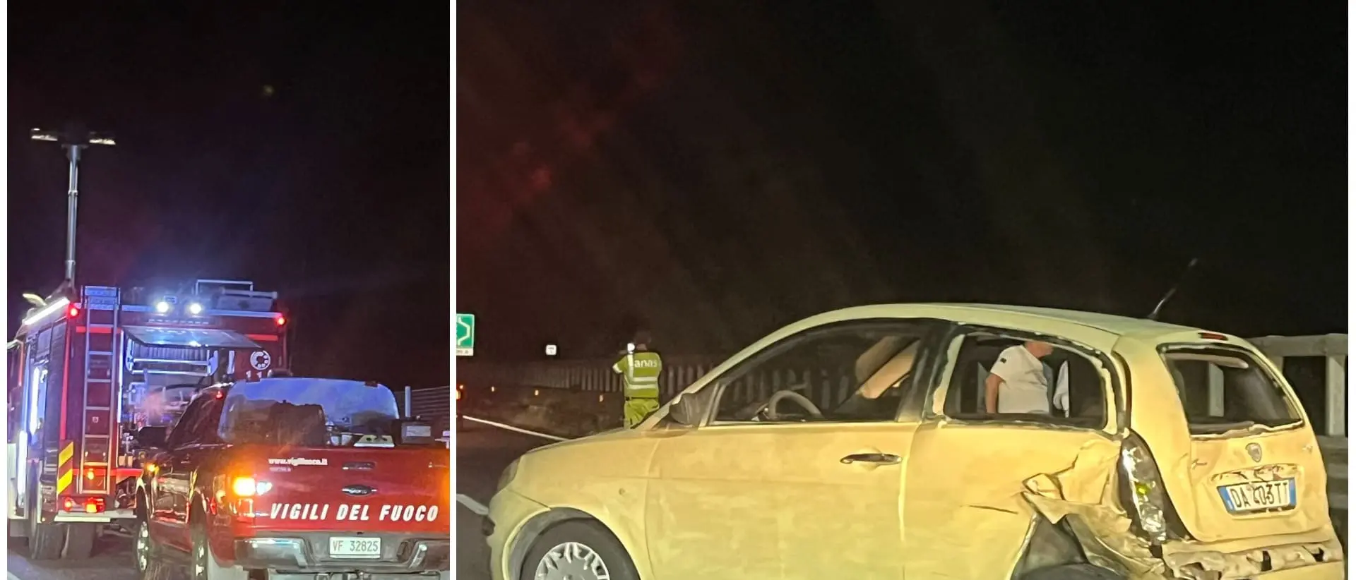 Incidente nella notte sull’autostrada del Mediterraneo: auto si ribalta poco prima dello svincolo per Reggio