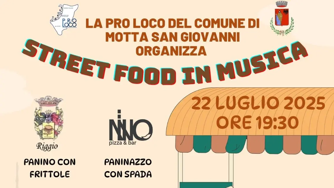 Motta San Giovanni, oggi l'evento “Street Food in Musica”