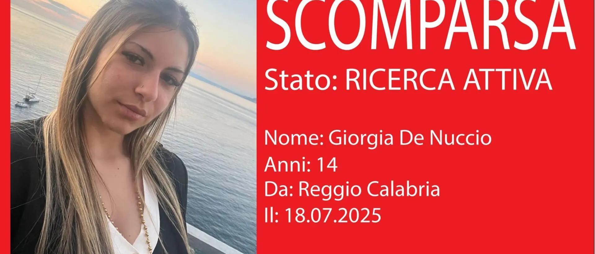 Reggio, ragazza scomparsa nella notte tra il 17 e il 18 luglio: ricerche in corso